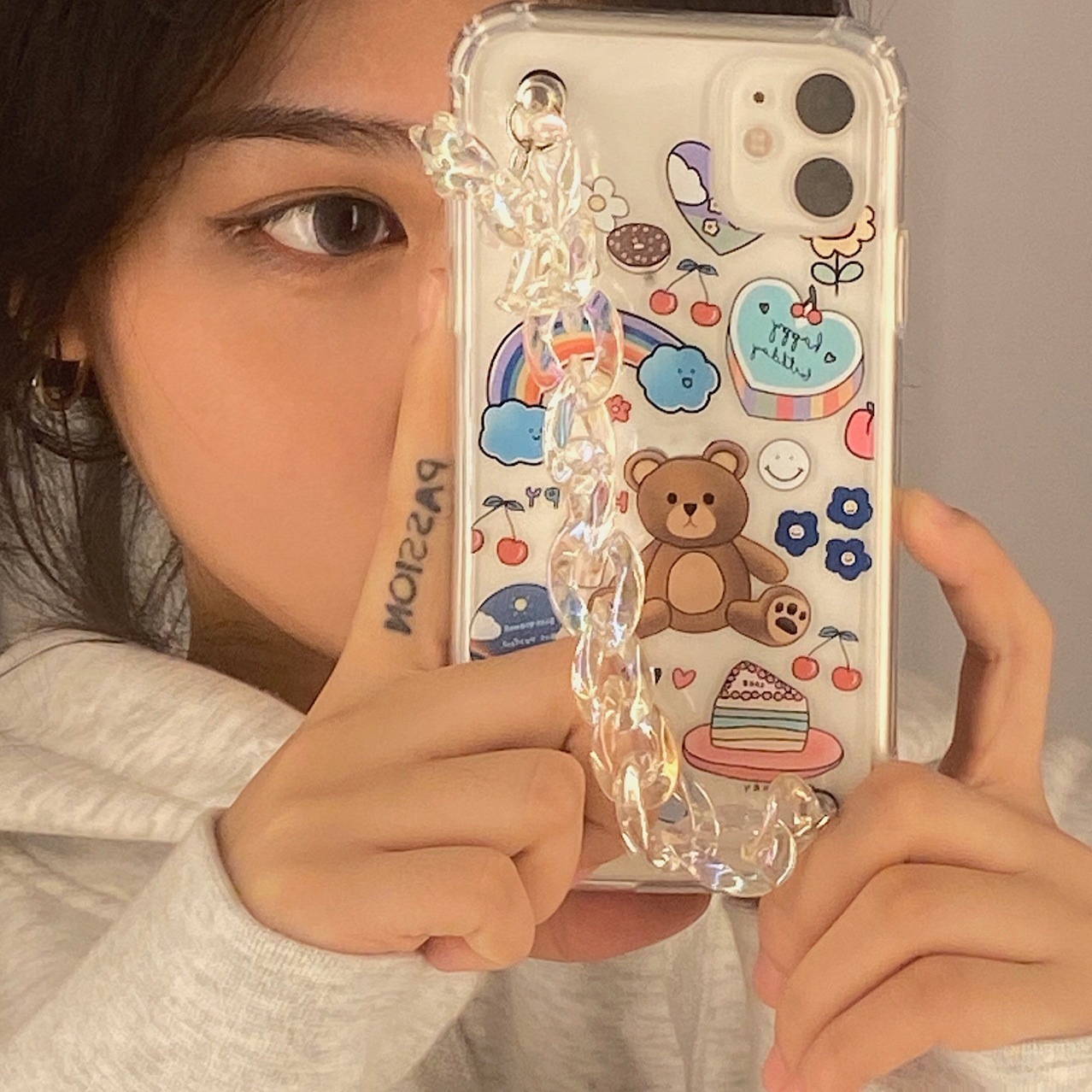 Bear Chain Protective Mobile Phone Cover - Image 3