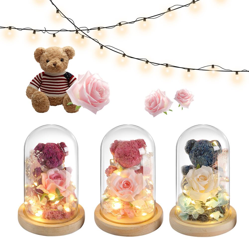 Eternal Preserved Rose Flower With Lights - Image 3