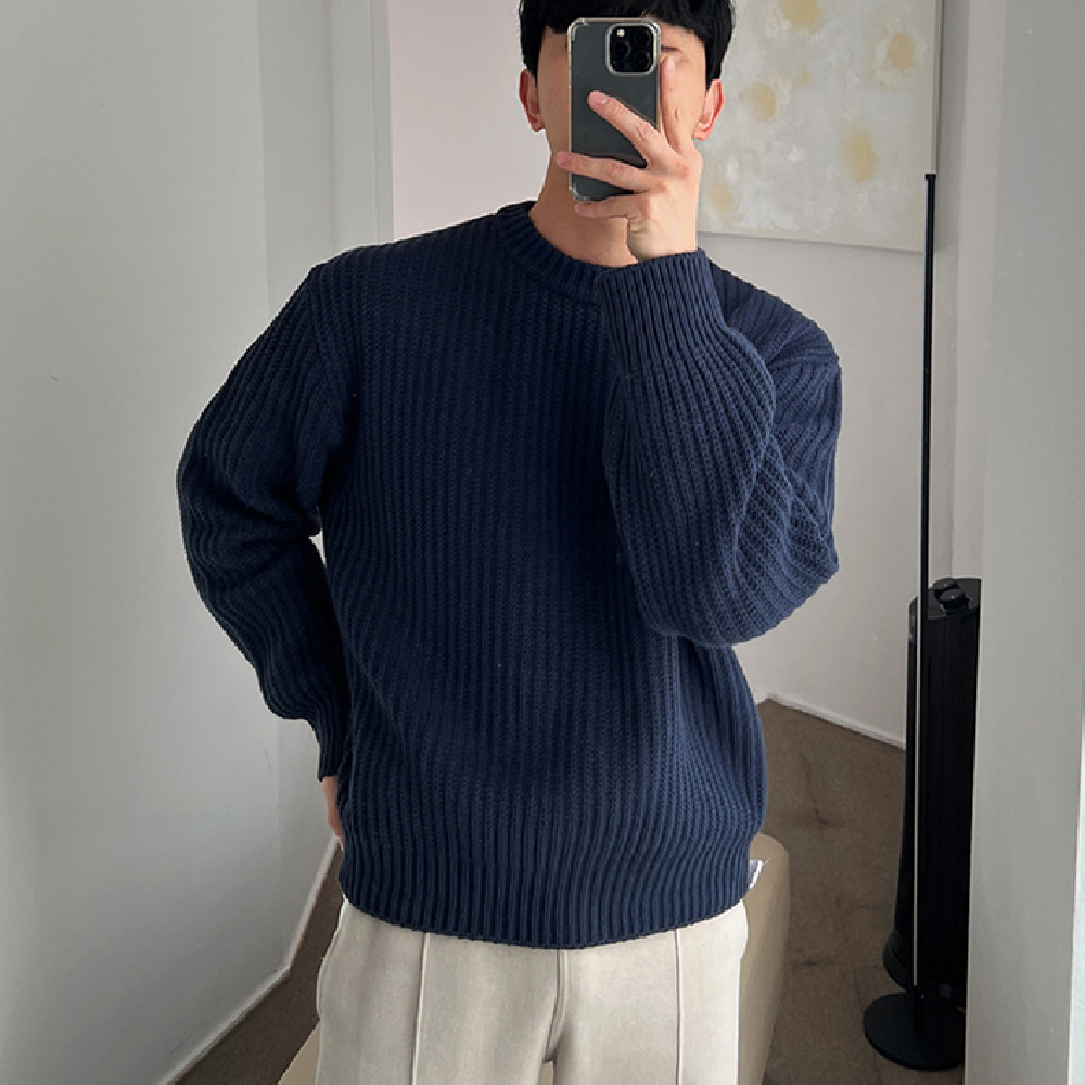 Round Neck Inner Layer Knit Shirt
