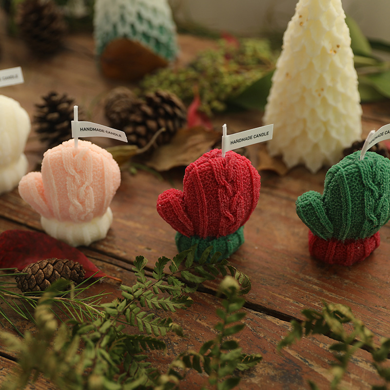 Creativity Woolen Gloves Candles