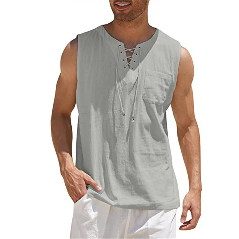 Tank Vest Tie Short Sleeve T-Shirt - Image 9