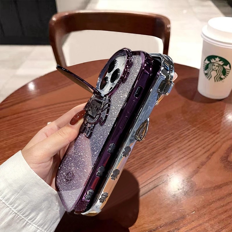 Glitter Astronaut Camera Stand Phone Case - Image 9