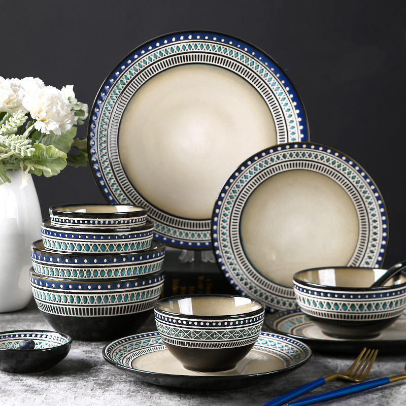 Household Painted Ceramic Eating Soup Bowl
