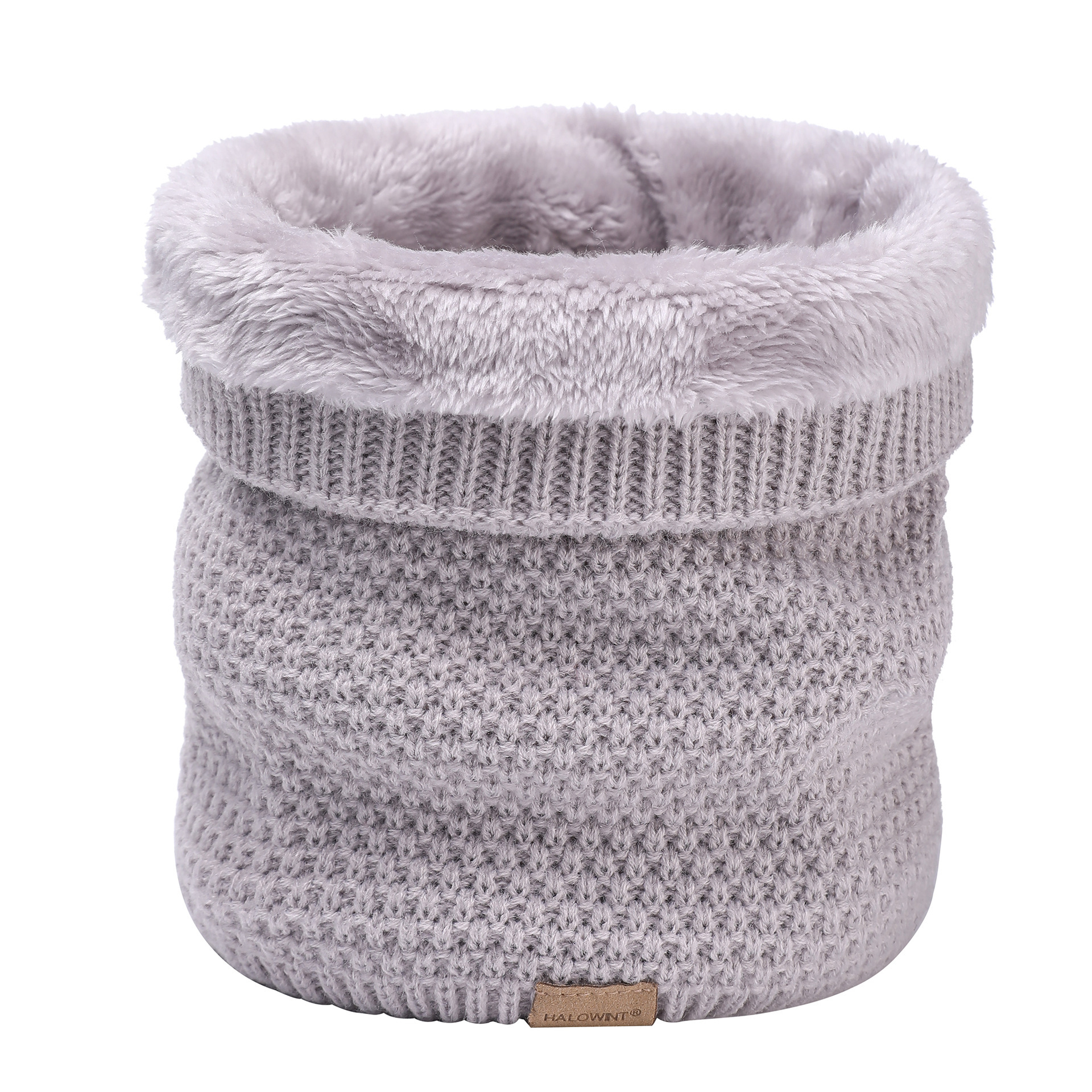 Velvet Padded Plain Knitted Scarf - Image 9