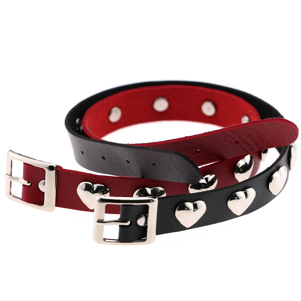 Punk Gothic Love Heart-shaped Rivets Buckle Belt - Image 8