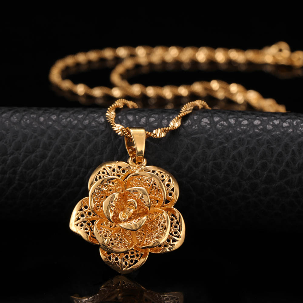 Flower Statement Necklace - Image 3