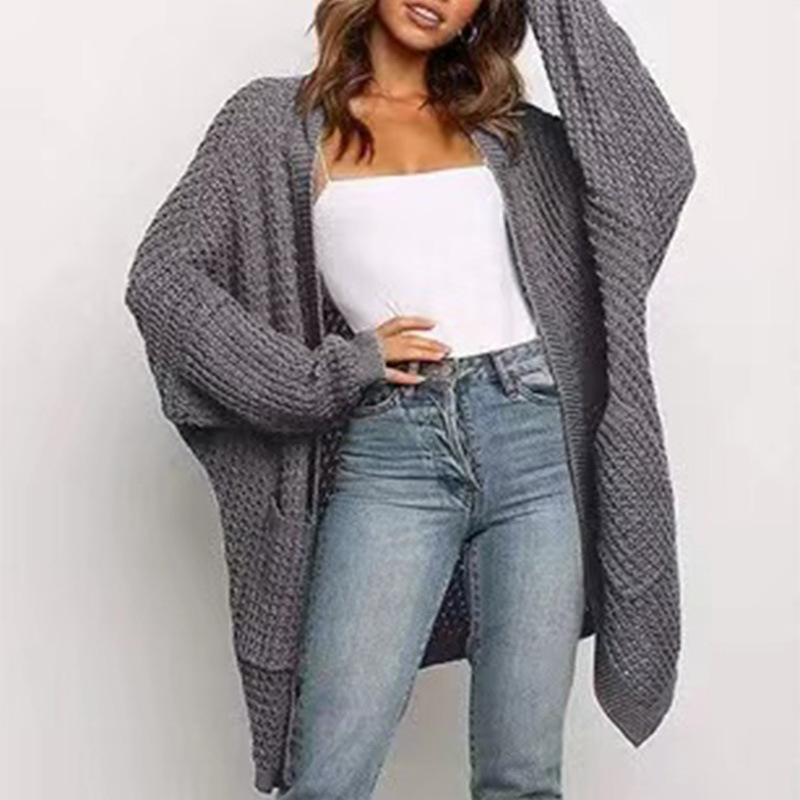 New Style Knitwear Solid Color Long - Image 3