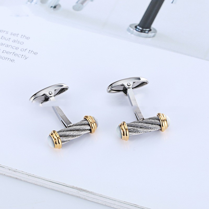 French Stainless Steel Cufflinks