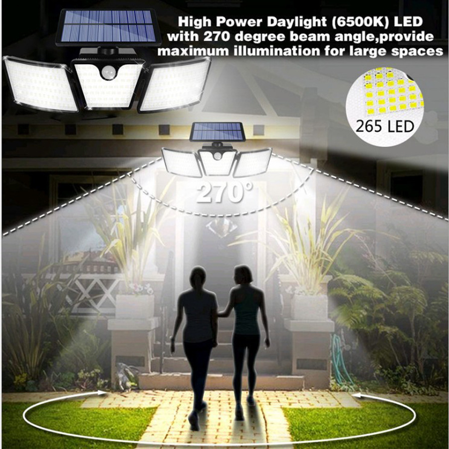 Multi Head Human Body Induction Solar Light