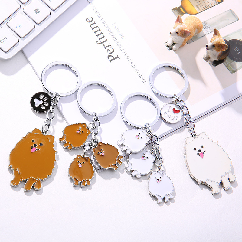 Creative Pet Dog Car Metal Keychains - Image 3