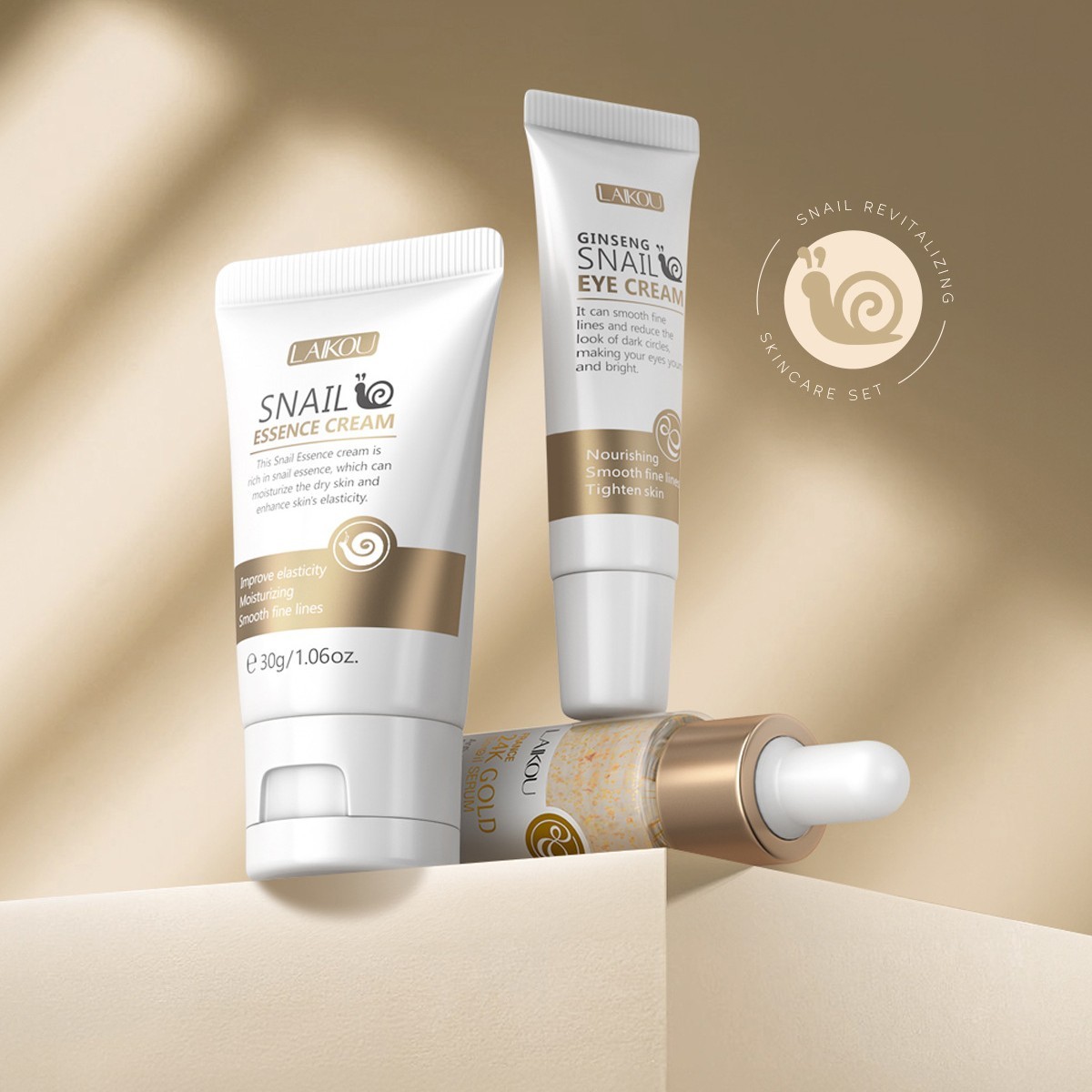 3 Pcs Snail Brightening Skin Care Set