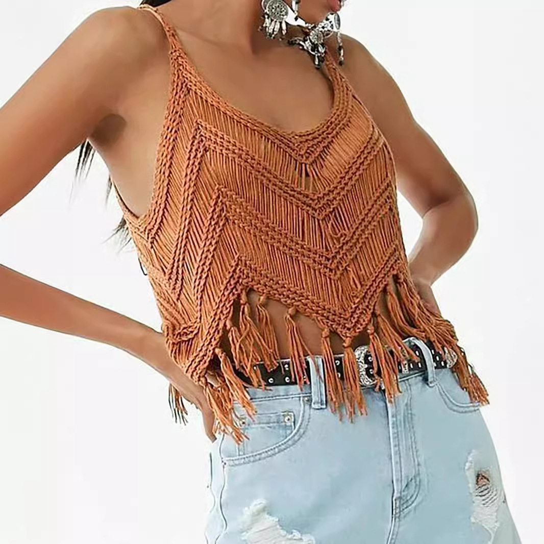 Knitwear Tassel Pullover Hollow Out - Image 7