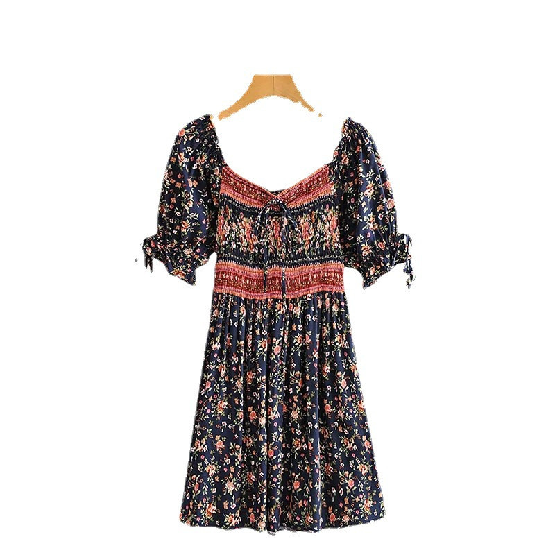 Winter Rayon Printed Elastic Dress - Image 3