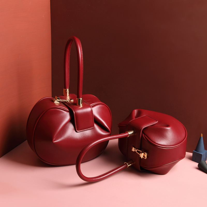 Fashion Leather Dumplings Handbag - Image 6