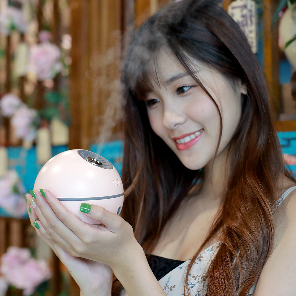Rechargeable Humidifier Diffuser with LED Light Fan - Image 4