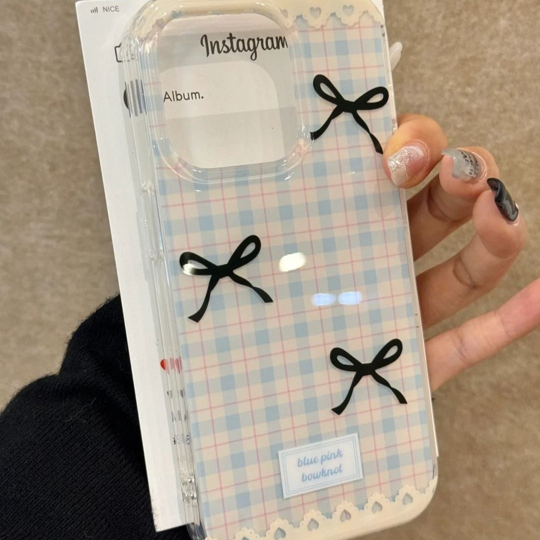 Plaid Bow Phone Protective Case - Image 3