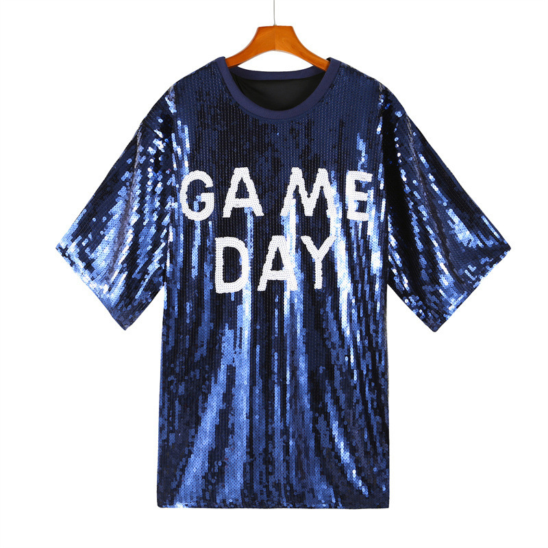 Sequined Short-Sleeved Top - Image 6