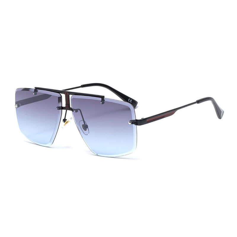 Rimless Cut-Edge Square Sunglasses - Image 3