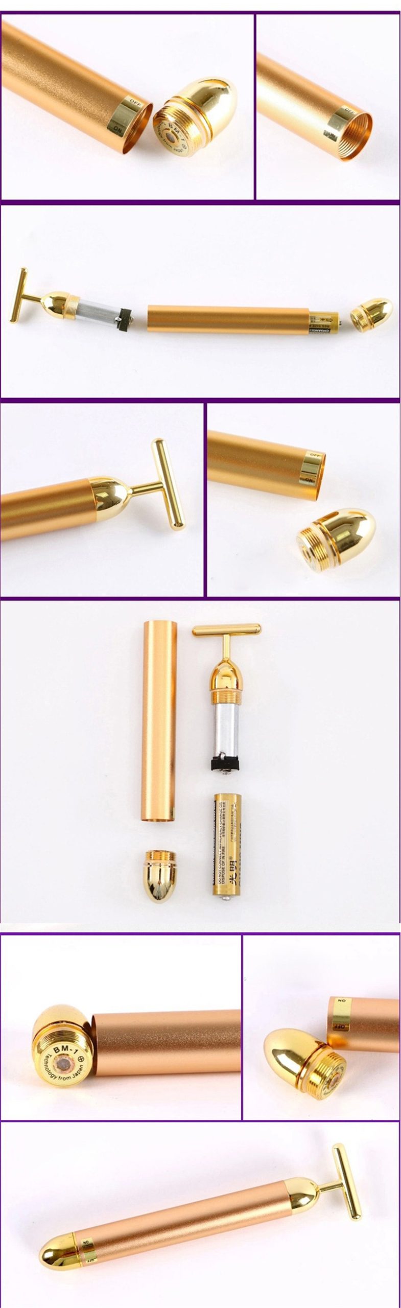 24K Gold Vibration Pulse Beauty Raoller Massager - Image 5