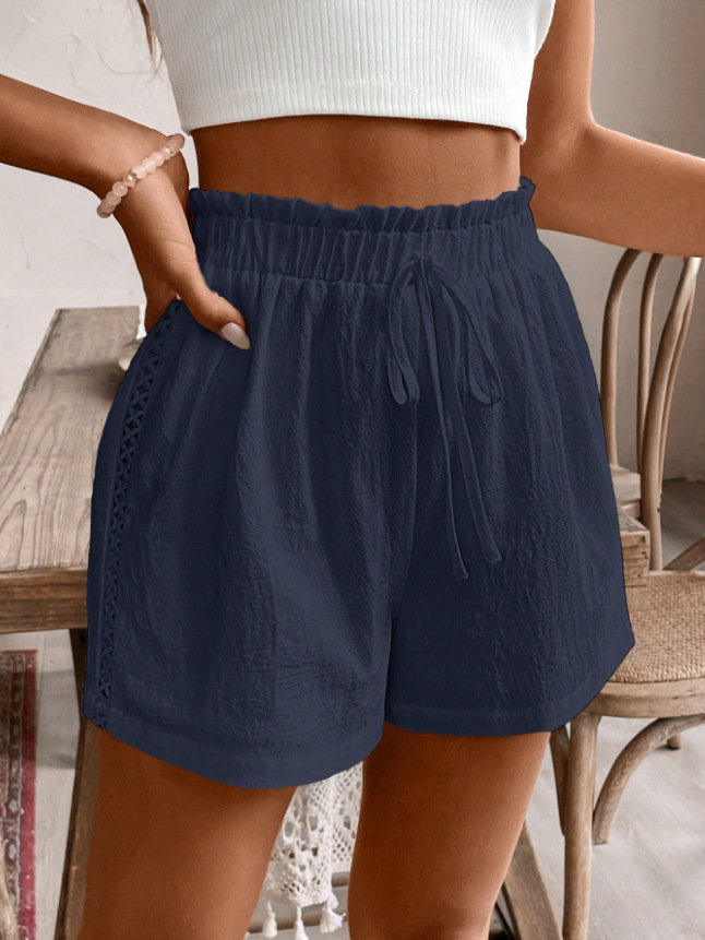 Solid Color Casual Summer Loose Shorts - Image 9