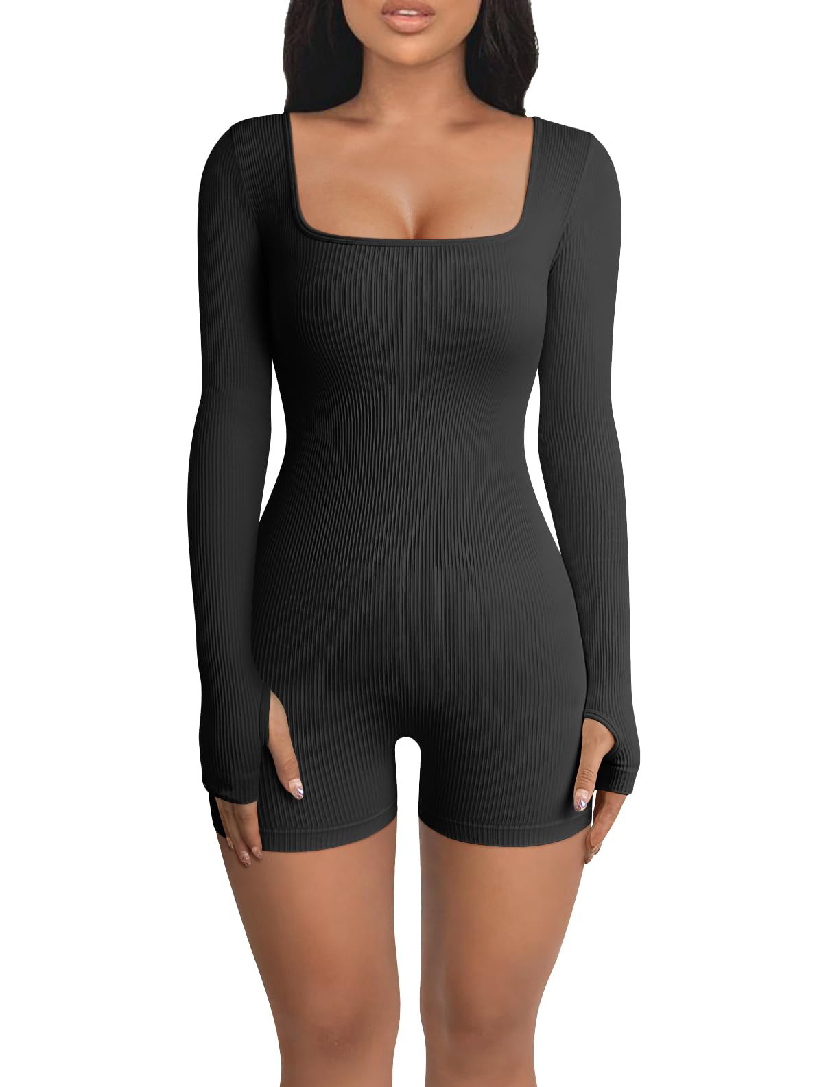 Women's Thread Square Collar Jumpsuits - Image 9