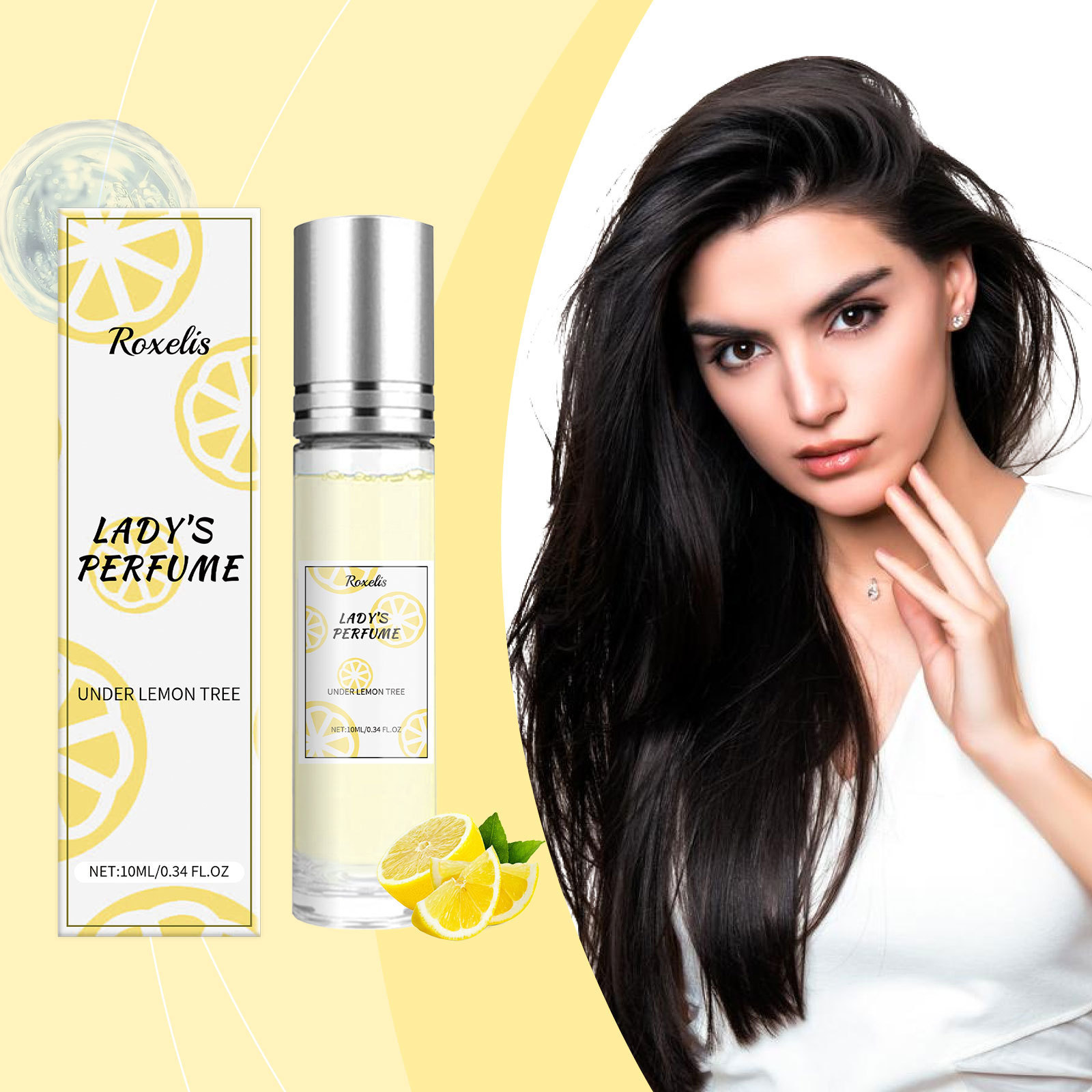 Long-Lasting Lemon Yellow Roll-on Perfume