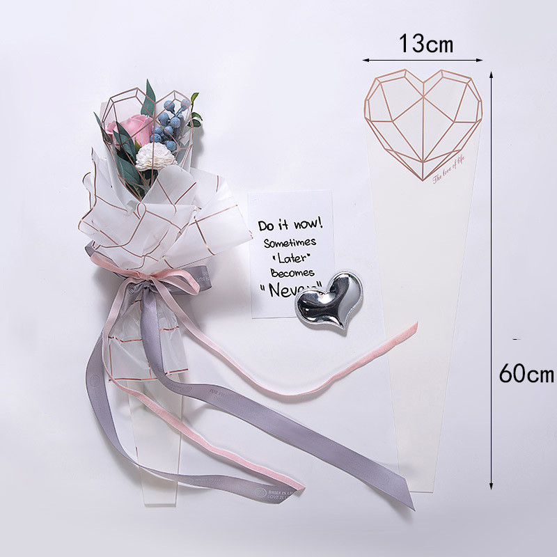 Bouquet Heart Single Rose Wrapping Paper - Image 10
