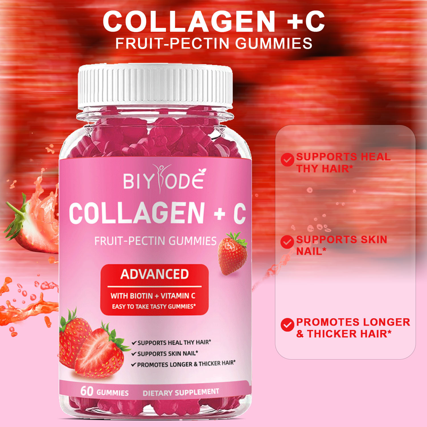 Vitamin C Biotin Collagen Gummies