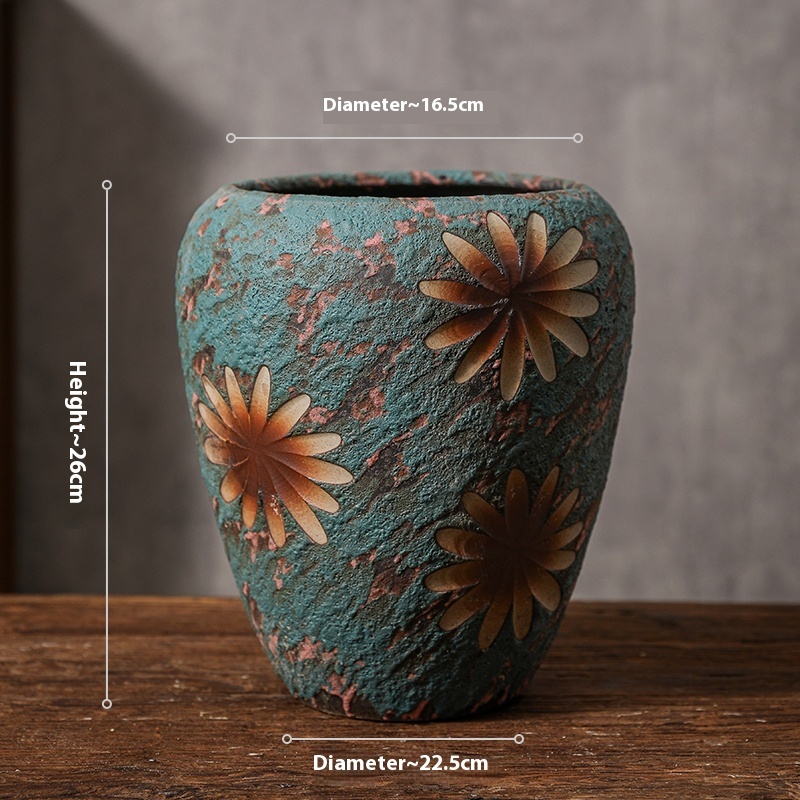 Sunflower Vintage Ceramic Vase - Image 5