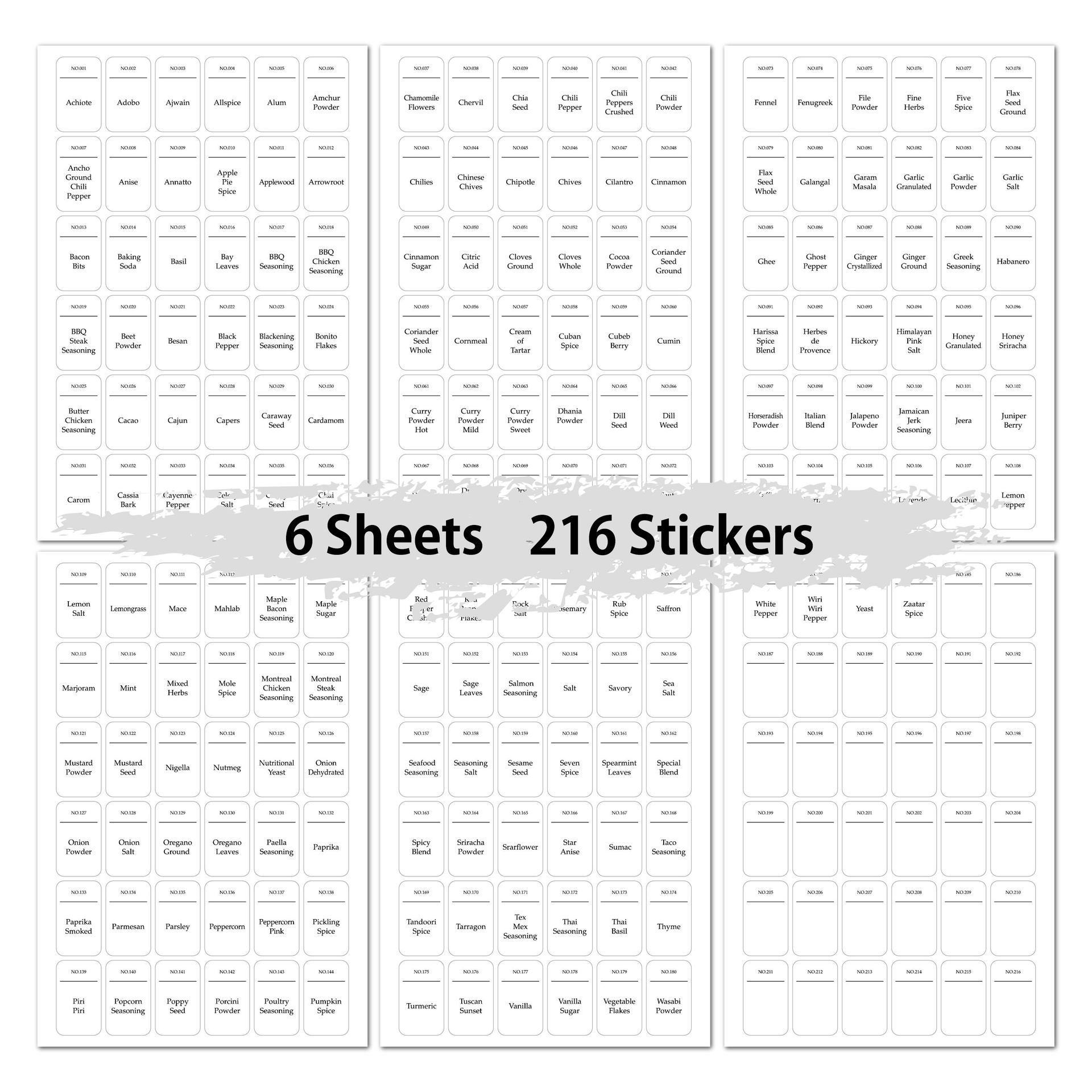 Waterproof And Oil-proof Kitchen Spice Jar Labels - Image 8