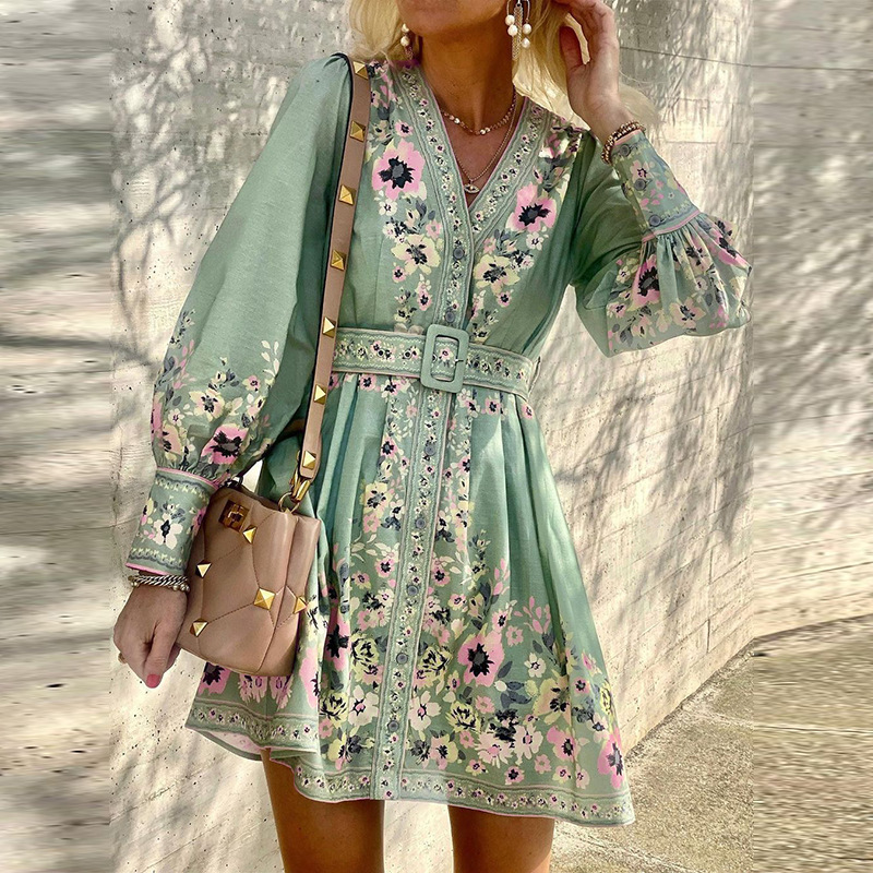 Ladies Loose Printed Boho Dress - Image 2