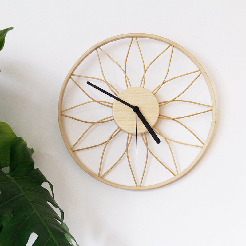 Solid Wood Japanese Style Wall Clock