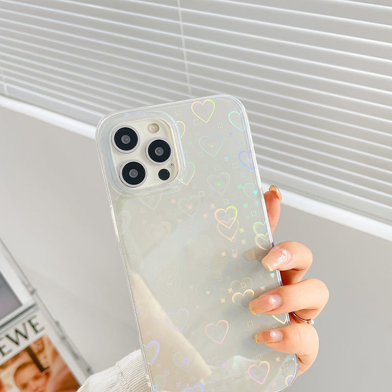 Silicone Colorful Laser Love Double-sided Coated Phone Case - Image 4