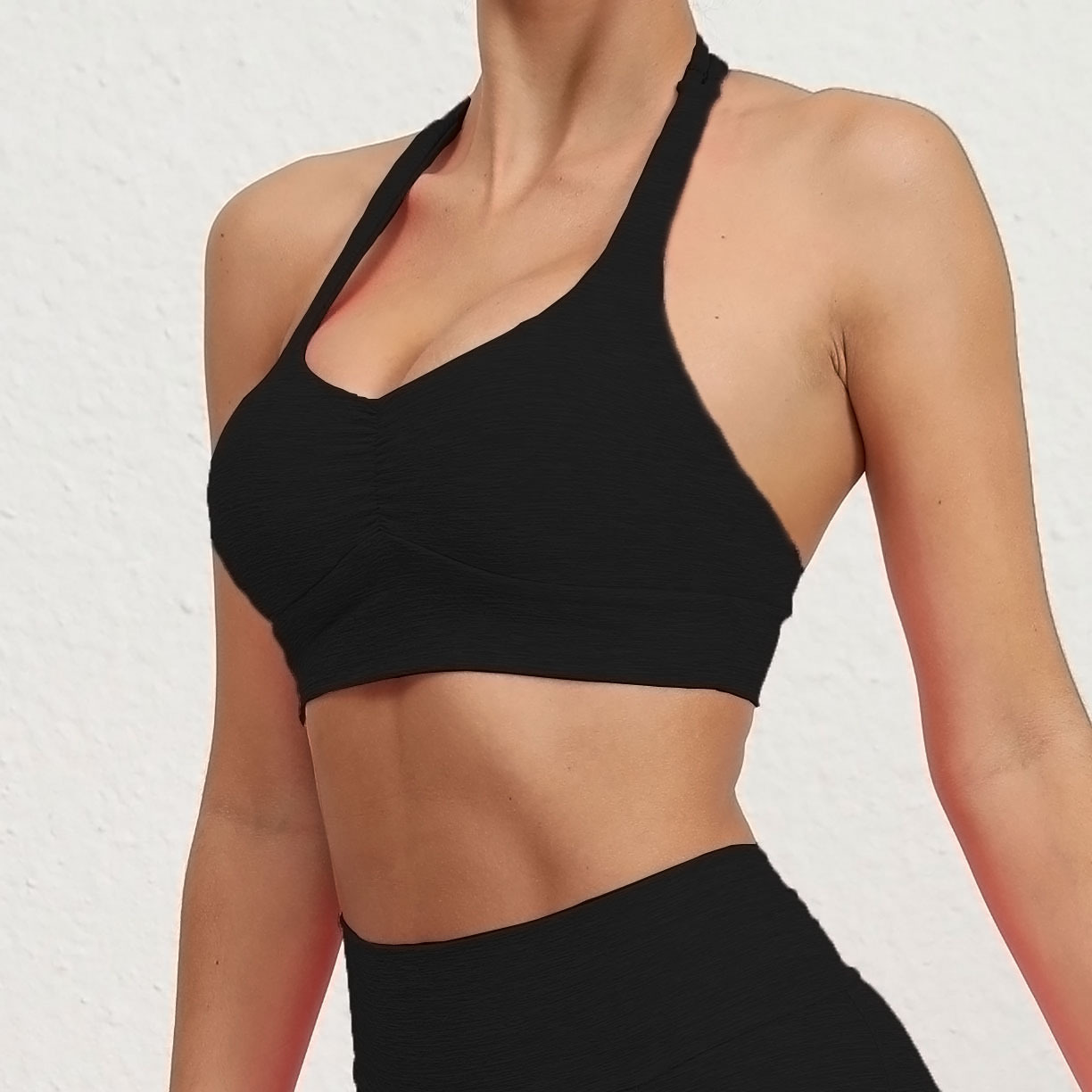 Shoulder Strap Halter Sports Bra - Image 6