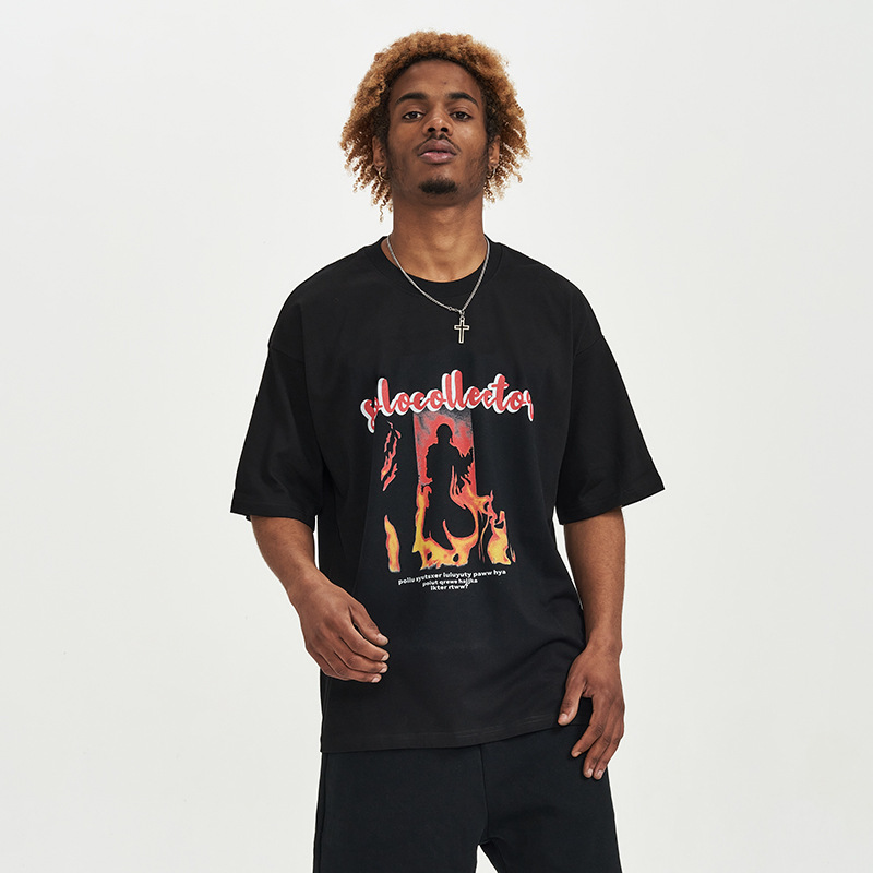 Loose Half Sleeve Fashionable T-Shirt - Image 2