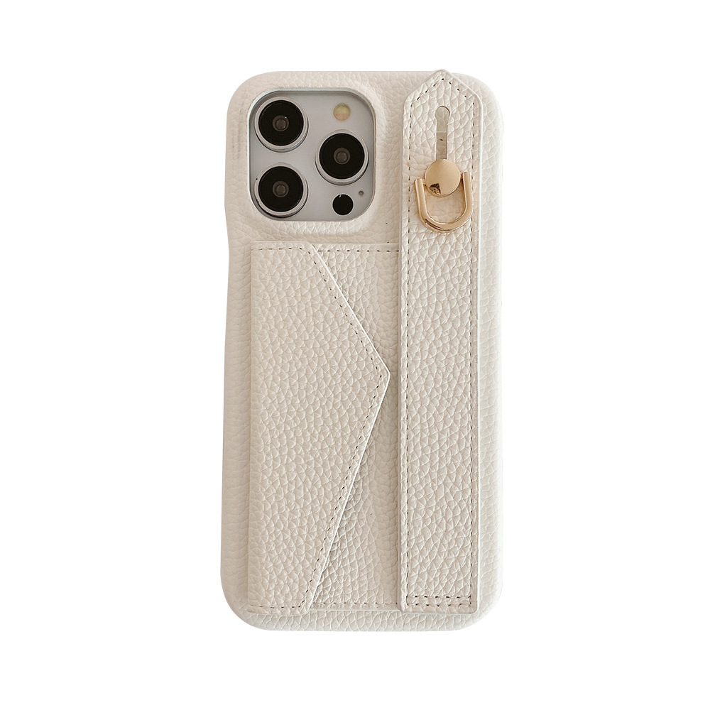 Simple Solid Color Wallet Phone Case - Image 4