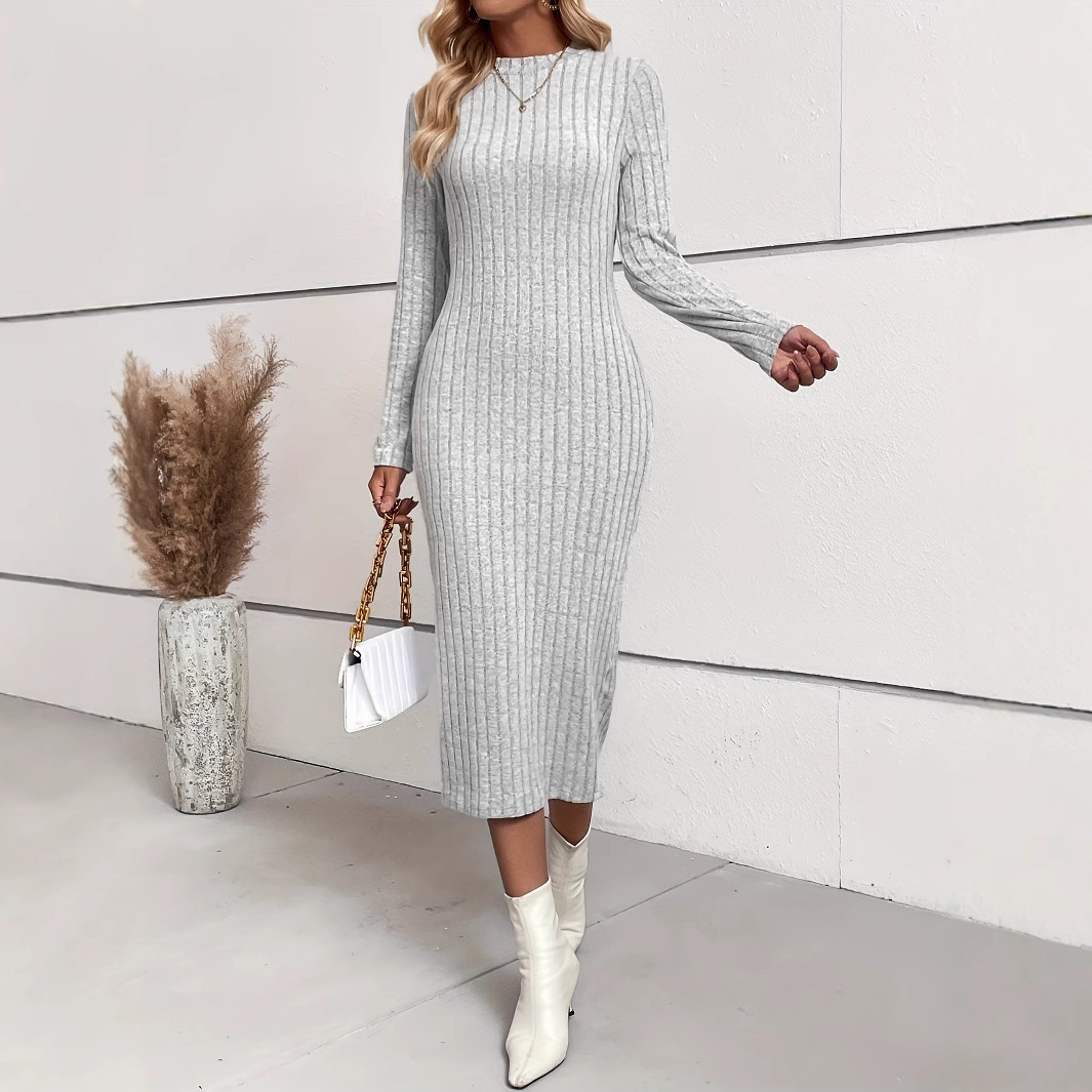 Knitted Jacquard Slim Fit Dress