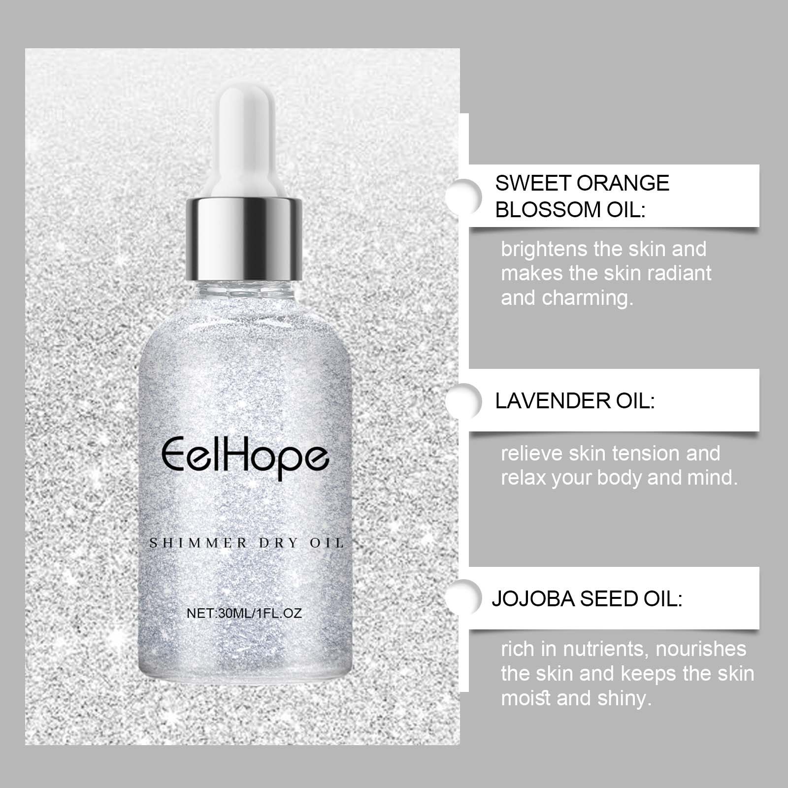 Party Focus Silver Body Oil - Image 3