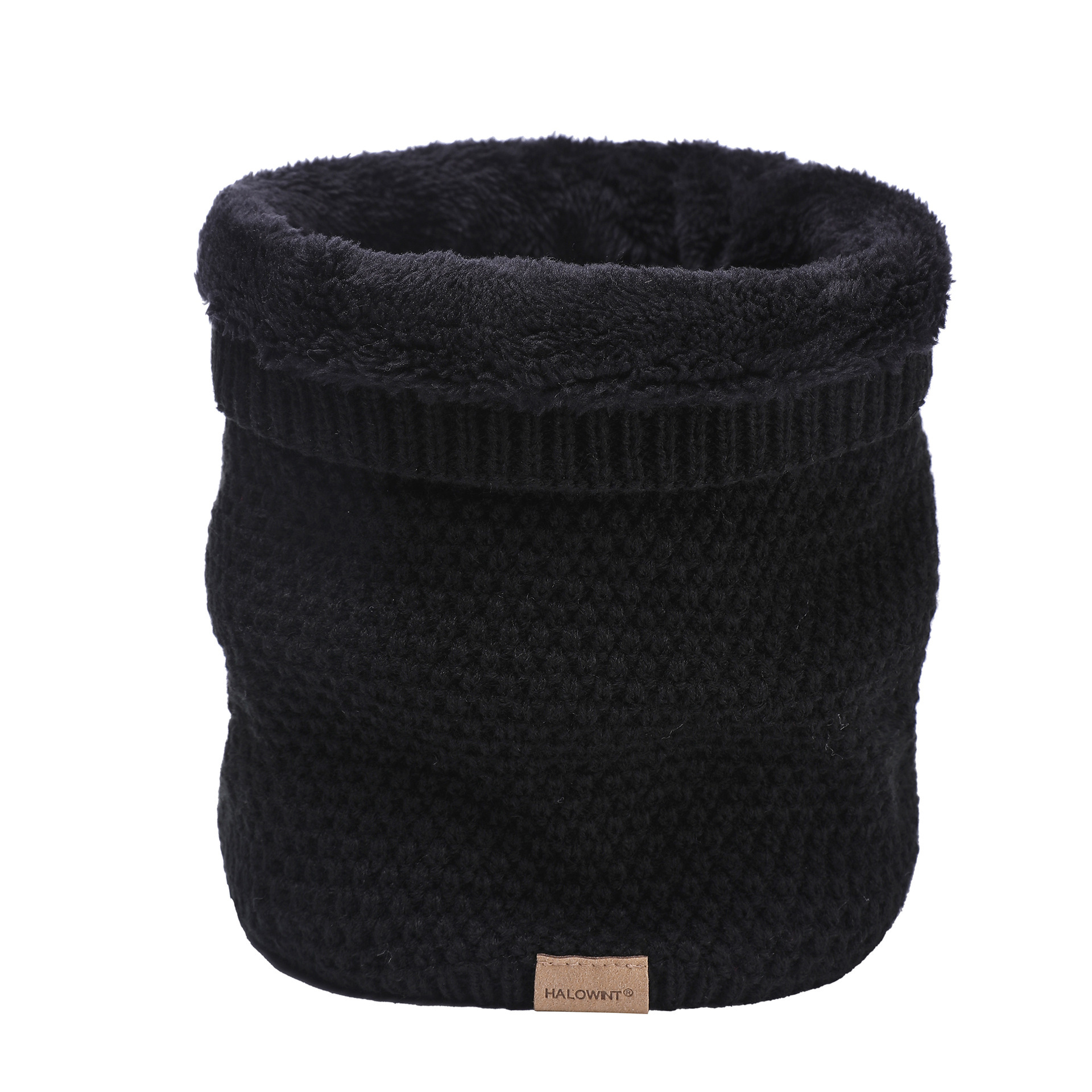 Velvet Padded Plain Knitted Scarf - Image 8