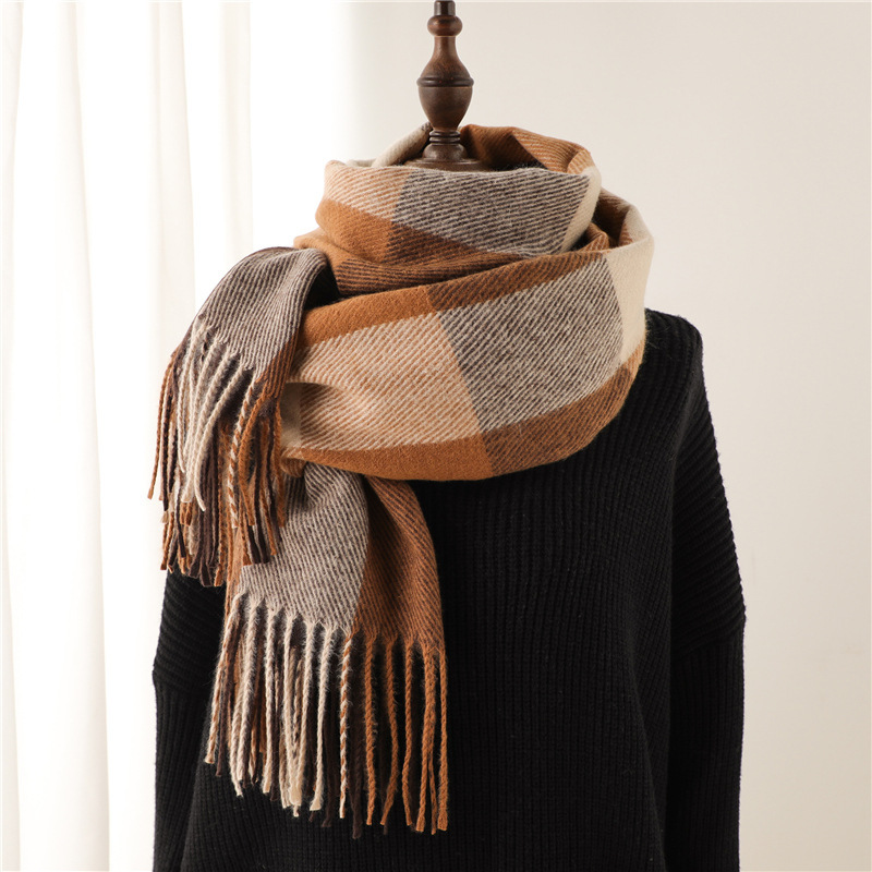 Men's Thickened Warm Plaid Scarves - Image 6