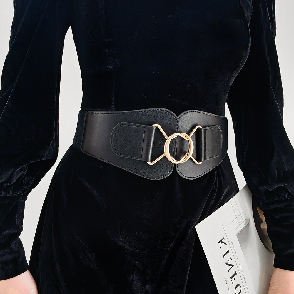 Women's Retro Geometric Interlocking Buckle Belt