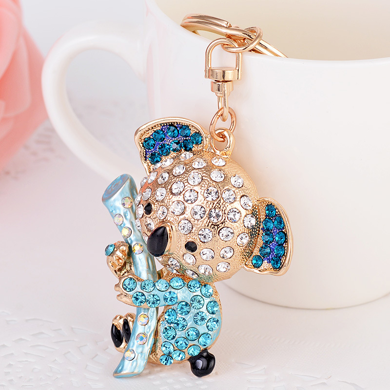 Fashion Diamond-embedded Koala Keychain