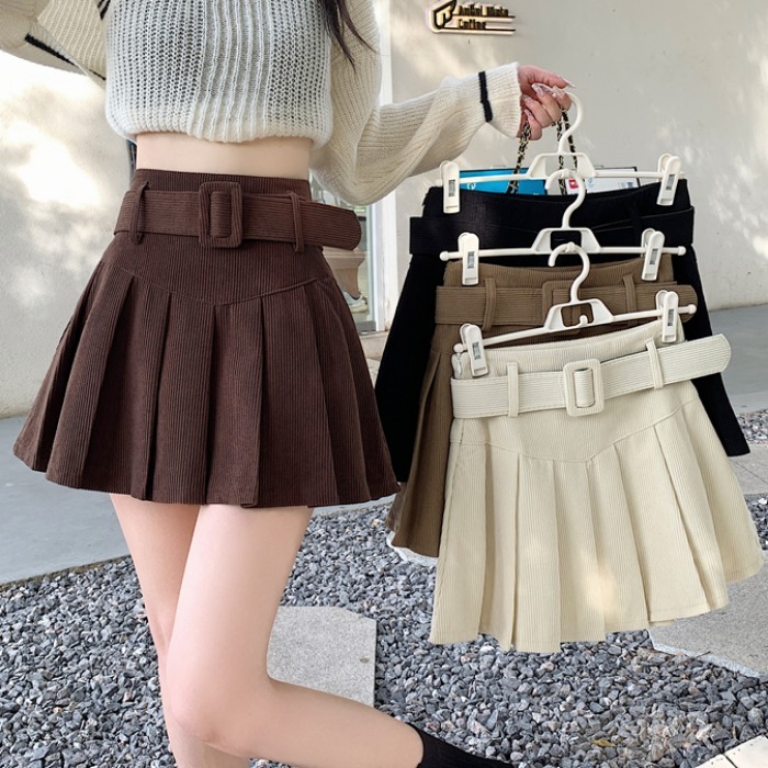 Corduroy A-line Half Skirt