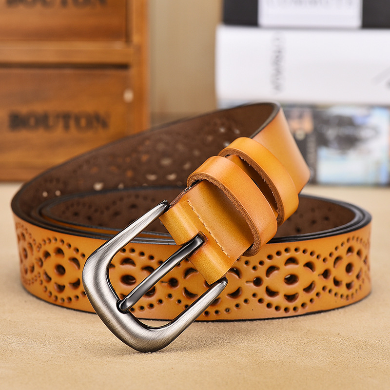 Hollow Pin Buckle Punch Free Belt - Image 7