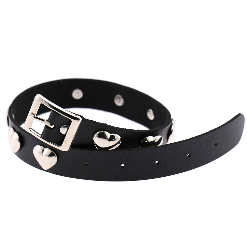 Punk Gothic Love Heart-shaped Rivets Buckle Belt - Image 9