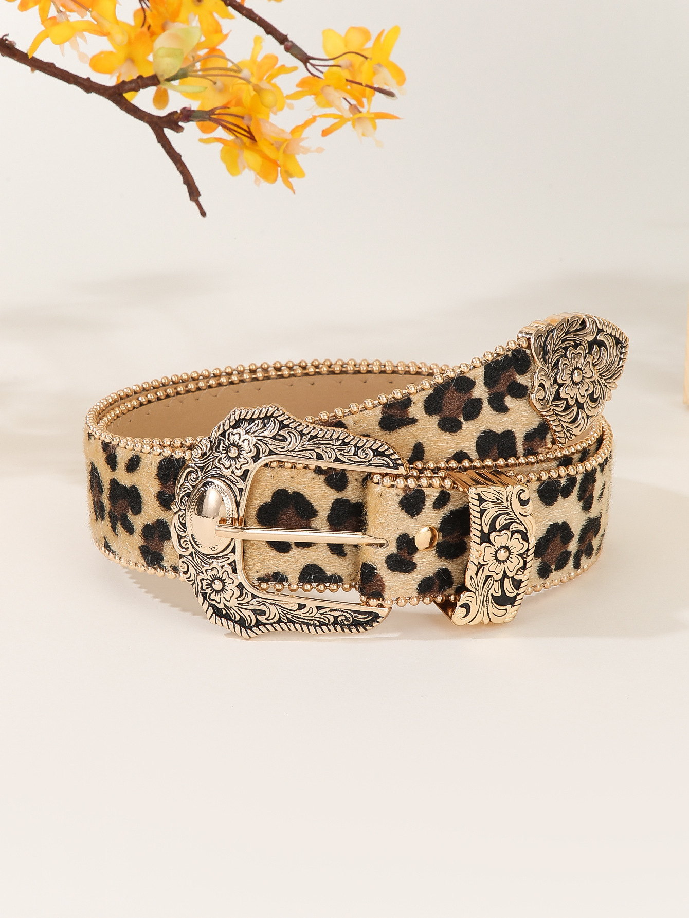Fashion Women Rhinestone Buckle Wide Belt - Image 5