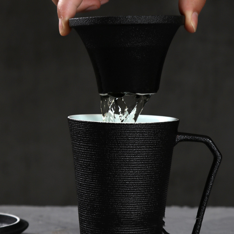 Creative Ceramic Travel Mug With Cover - Image 2