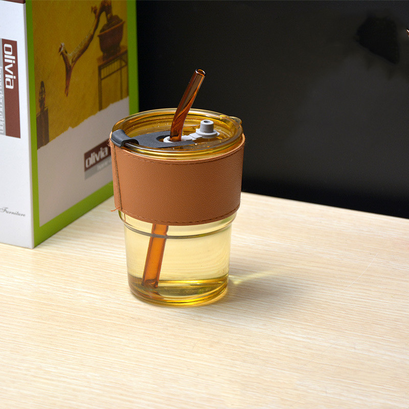 Ins Goddess Glass Straw Cup