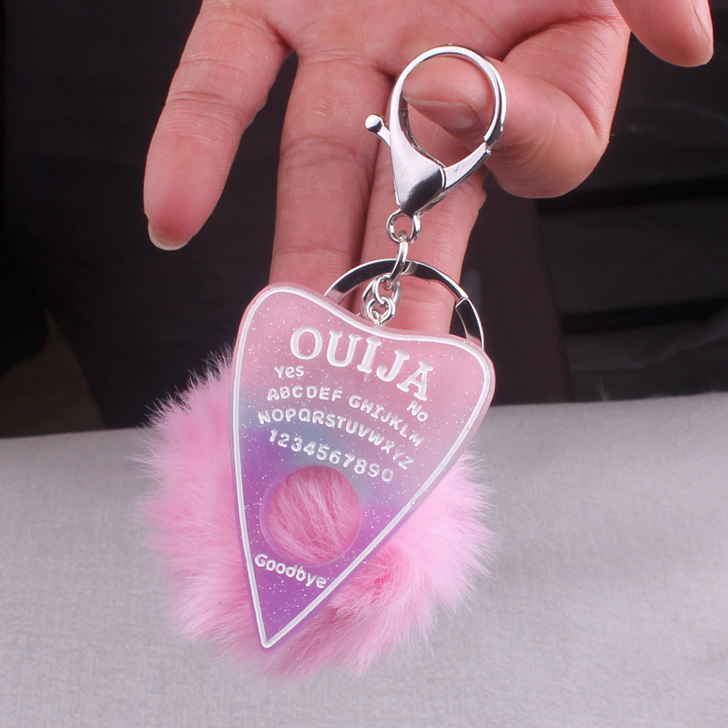 Heart-shaped Hip-hop Card Keychain