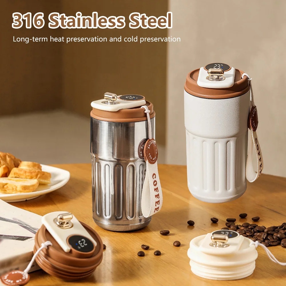 Portable Smart Digital Thermal Insulated Bottle